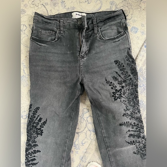 Free People Embroidered Straight Leg Jeans - Picture 5 of 10